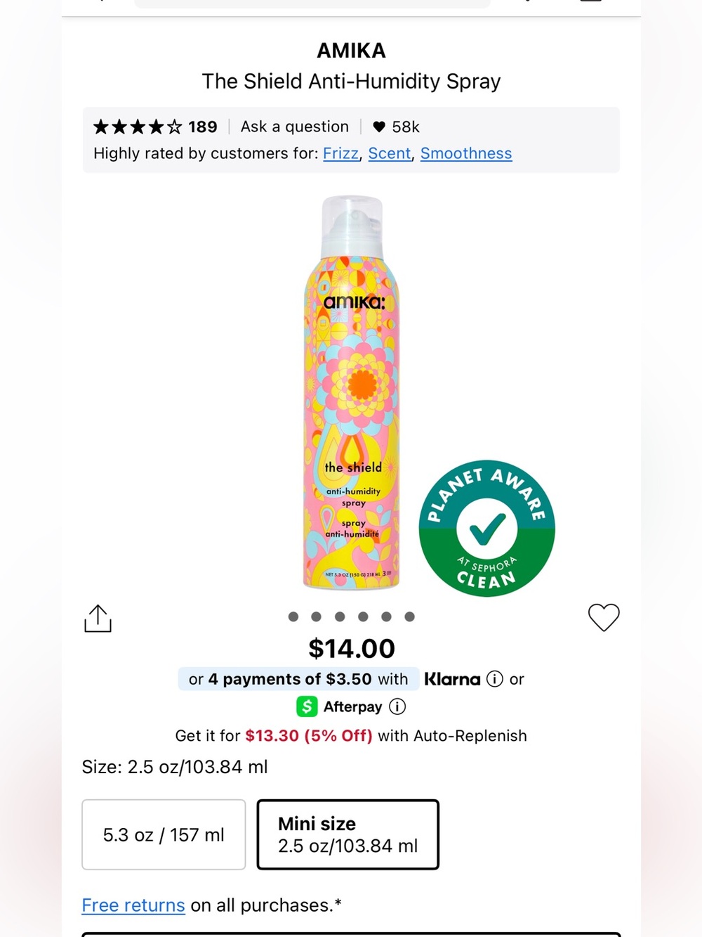Amika the shield anti humidity spray! New!